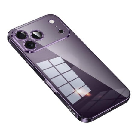 Чехол SULADA Shine Through Series Plating на iPhone 17 Pro - фиолетовый
