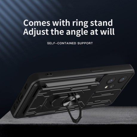 Протиударний чохол Sliding Camshield Card для Realme 9 Pro Plus/ Realme 9 4G - синій
