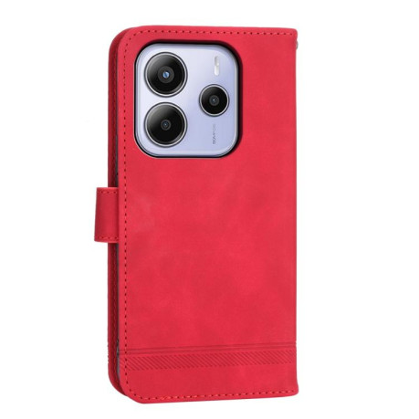 Чохол-книжка Dierfeng Dream Line для Xiaomi Redmi Note 14 4G 164.48mm - червоний