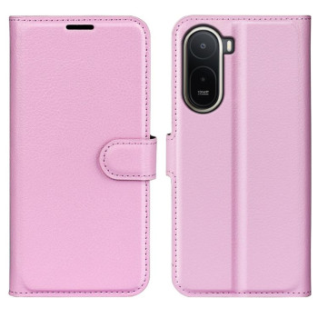 Чохол книжка Litchi Texture Horizontal Flip Leather для Redmi A7 Pro 171mm / Poco C85x 5G — рожевий