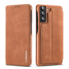 Чехол-книжка LC.IMEEKE Hon Ancient Series для Samsung Galaxy S22 Plus 5G - коричневый