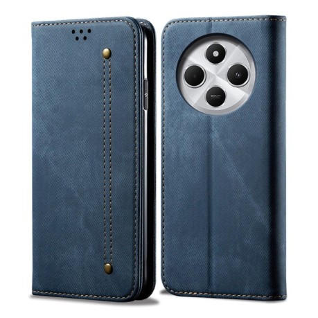 Чохол книжка Denim Texture Casual Style на Xiaomi Redmi 14C 4G/Poco C75/Redmi A4 5G - синій