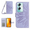 Чехол-книжка Skin Feel Sun Flower для OPPO Reno11 F 5G/F25 Pro 5G - фиолетовый