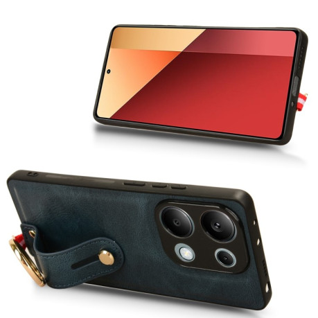 Протиударний чохол Wristband Leather Back для Xiaomi Redmi Note Redmi Note 14S/ 13 Pro 4G / POCO M6 Pro 4G - синій