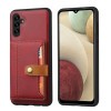 Противоударный чехол Calfskin Color для Samsung Galaxy A14 5G - красный