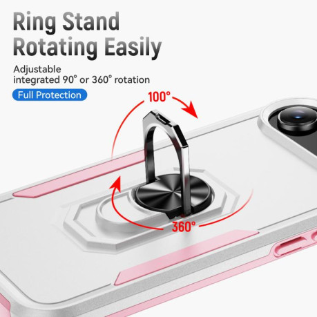 Противоударный чехол Heavy Duty Armor для iPhone Air - White+Pink