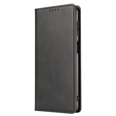Чехол-книжка Calf Texture Magnetic для iPhone 14 Pro Max - черный