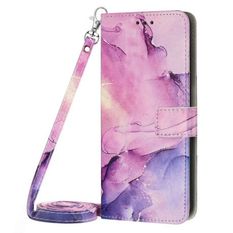 Чохол-книжка Crossbody Painted Marble для Xiaomi Redmi Note 12 Pro Speed / Poco X5 Pro 5G - фіолетовий