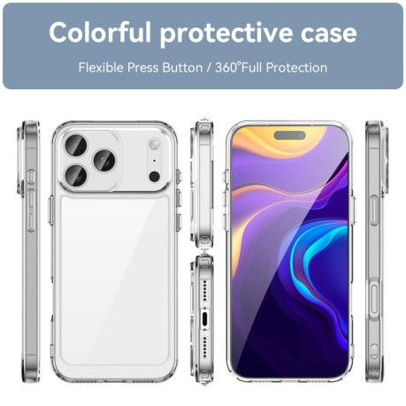 Протиударний чохол Colorful Acrylic Series для iPhone 17 Pro Max - прозорий