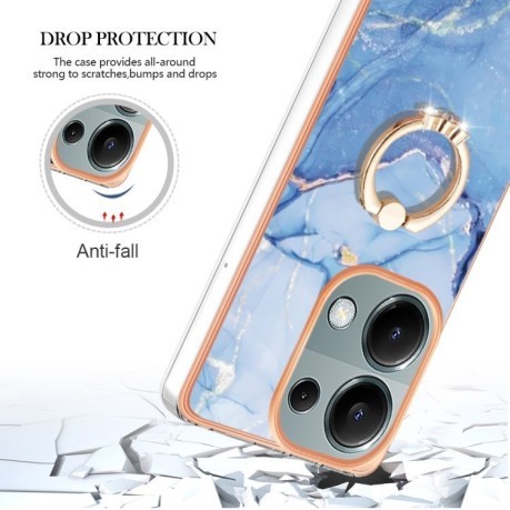 Протиударний чохол Electroplating IMD для Xiaomi Redmi Note 13 Pro 4G/Redmi Note Redmi Note 14S/ 13 Pro 4G / POCO M6 Pro 4G - Blue