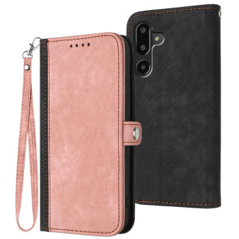 Чохол-книжка Buckle Double Fold Hand Strap Leather на Samsung Galaxy F16 5G / M16 5G - рожевий