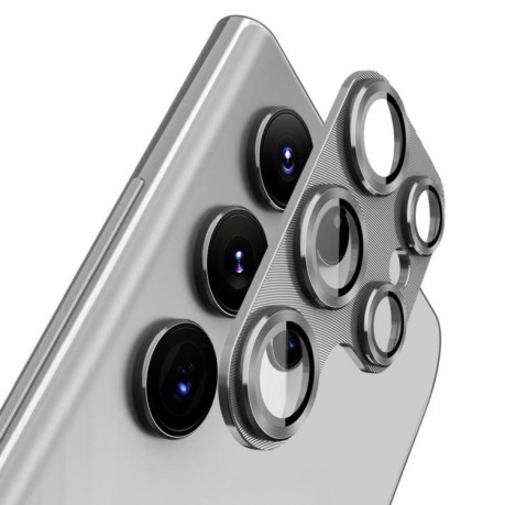 Защитное стекло на камеру ENKAY Aluminium для Samsung Galaxy S24 Ultra 5G - серебристое