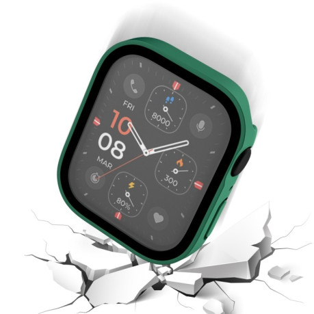 Противоударная накладка с защитным стеклом Life Waterproof Frosted для Apple Watch Series 8 / 7 45mm - зеленая