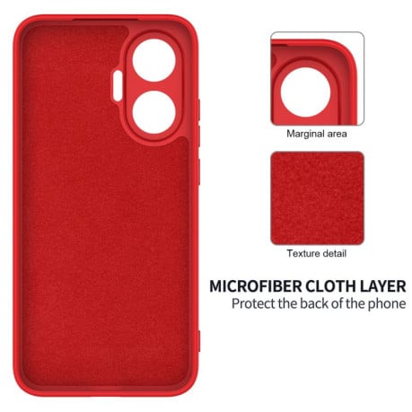 Силиконовый чехол Solid Color Liquid Silicone на Xiaomi Poco F7 / Redmi Turbo 4 Pro 4G - красный