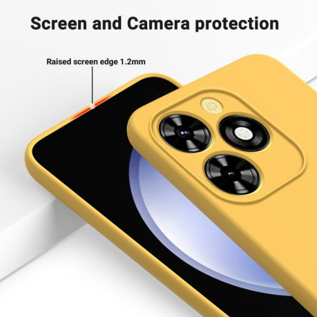 Силиконовый чехол Solid Color Liquid Silicone для Infinix Smart 10 HD / Tecno Pop 10C — жёлтый