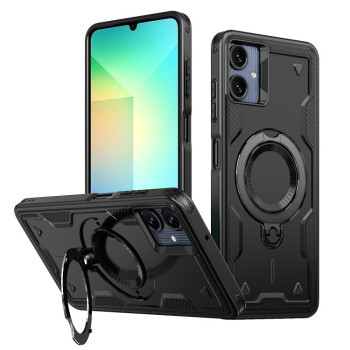 Противоударный чехол MagSafe Holder Armor PC Hybrid для Samsung Galaxy A06 4G - черный