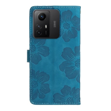 Чохол-книжка Flower Embossing Pattern для Xiaomi Redmi Note 12S - синій