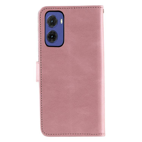 Чехол-книжка Nail Skin Feel Stitching Calf Texture Leather для Motorola Moto G05 - золото