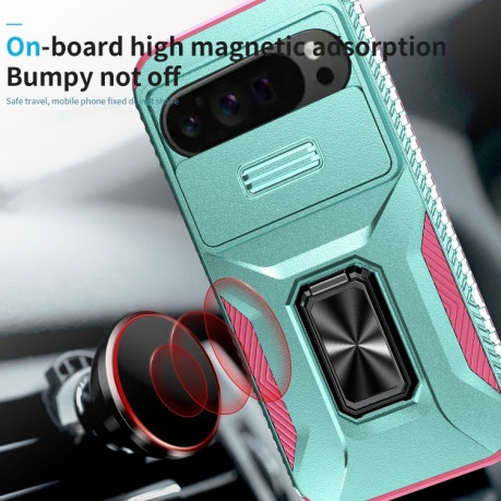 Протиударний чохол Sliding Camshield для Google Pixel 9 Pro XL - Grey Green + Pink