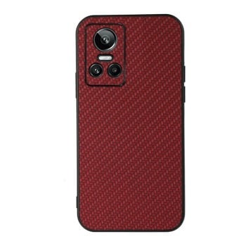 Противоударный чехол Accurate Carbon Fiber для  Realme GT Neo 3 - красный