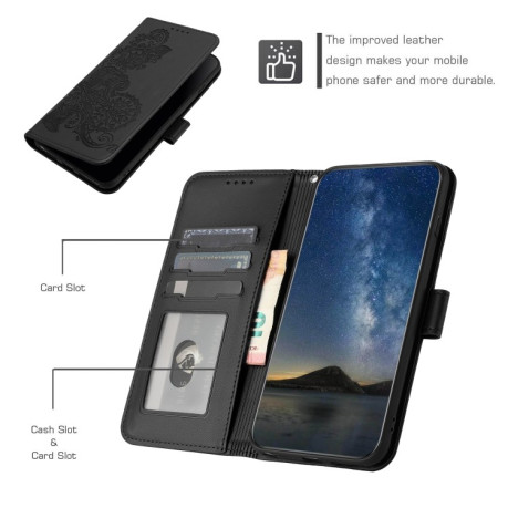 Чохол- книжка Totem Embossed Magnetic Leather на OnePlus 12 - чорний