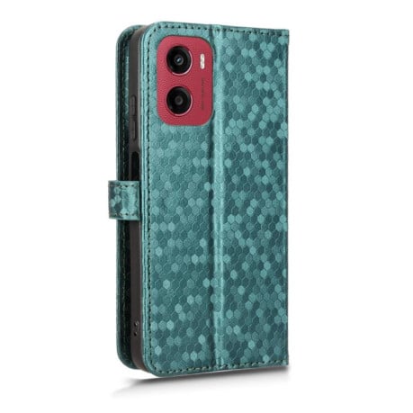Чехол-книжка Honeycomb Dot для Motorola Moto G05 / E15 - зеленый