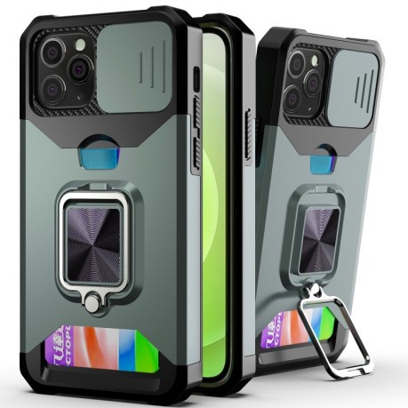 Чохол протиударний Sliding Camera Design для iPhone 11 - зелений