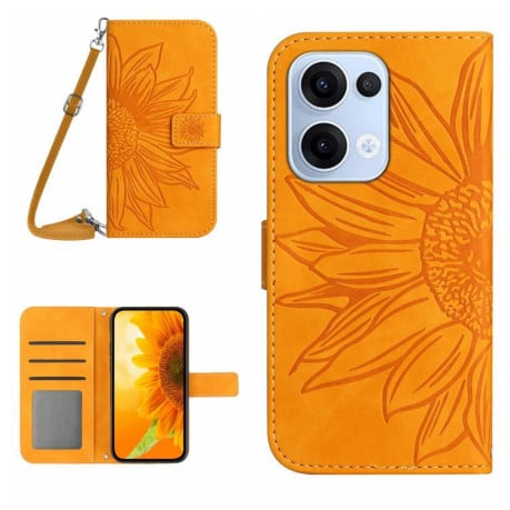 Чехол-книжка Skin Feel Sun Flower для OPPO Reno13 Global - желтый