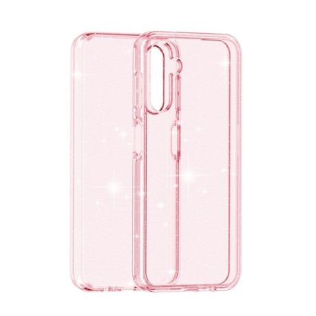 Противоударный чехол Terminator Style Glitter для Samsung Galaxy A14 5G - розовый