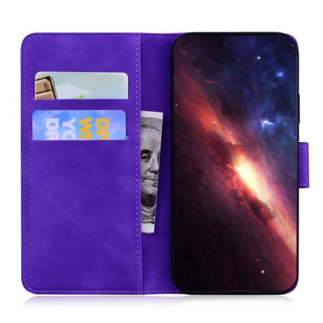 Чехол-книжка Tiger Embossing для Xiaomi Redmi Note 14 4G 164.84mm - фиолетовый