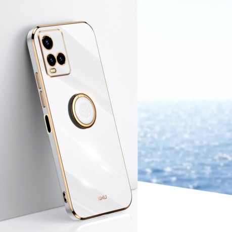 Противоударный чехол XINLI Straight Edge with Ring Holder для Vivo Y33s Global - белый