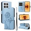 Чехол-книжка Dandelion Embossed Pattern Flip Leather на Xiaomi 17 — голубой