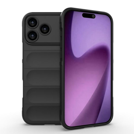Силіконовий чохол Magic Flannel на iPhone 17 Pro Max - чорний