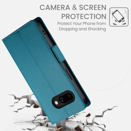 Чехол-книжка Side Buckle Magnetic Frosted Leather для Google Pixel 9a - синий