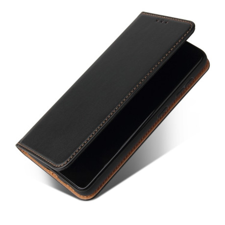 Шкіряний чохол-книжка Fierre Shann Genuine leather Samsung Galaxy S21 - чорний