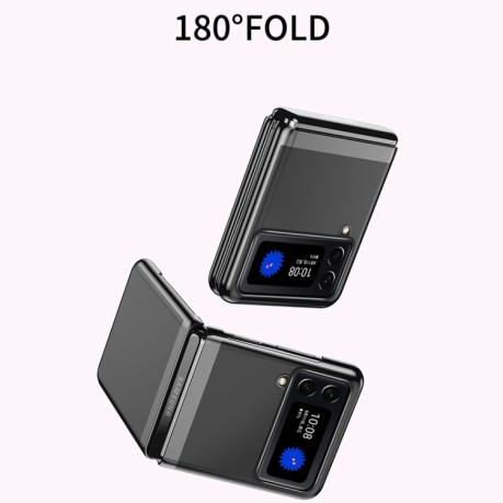 Противоударный чехол Electroplated Folding для Samsung Galaxy Z Flip3 5G - розовое золото
