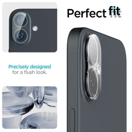 Комплект защитных стекол на камеру Spigen Optik Glas.tR 2 pcs для iPhone 16 / 16 Plus - transparent