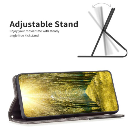 Чехол-книжка Rhombus Texture для OPPO Reno15 Pro 5G Global — серый