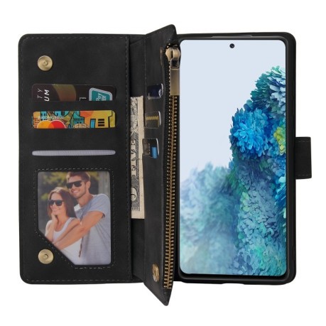 Чехол-книжка Zipper Wallet Bag на Samsung Galaxy S20 FE - черный