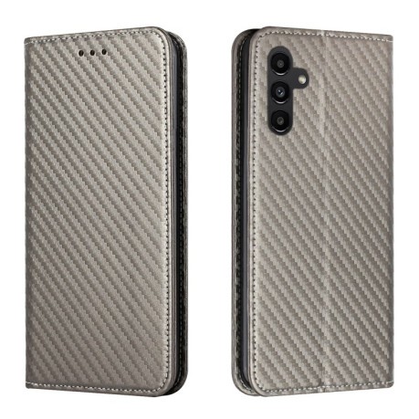 Чехол-книжки Carbon Fiber для Samsung Galaxy A24 4G - серый