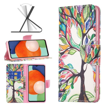 Чехол-книжка Colored Drawing Pattern для Samsung Galaxy A13 4G - Life Tree