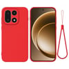 Силиконовый чехол Solid Color Liquid Silicone на OnePlus 15 — красный