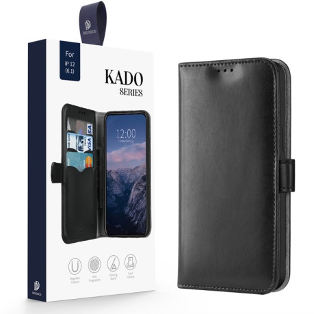 Чохол-книжка DUX DUCIS KADO Series для iPhone 12/12 Pro - чорний