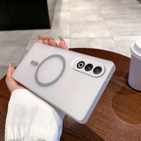 Протиударний чохол матовий Ice Fog Fine Hole з MagSafe на OnePlus Nord CE4 5G - сірий