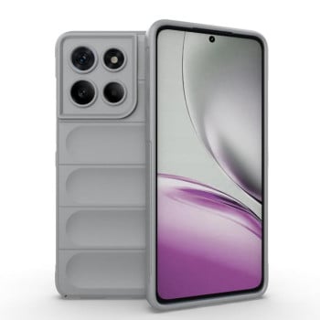 Силіконовий чохол Magic Flannel на Motorola Edge 60 Stylus 5G Global - сірий