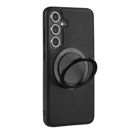 Чохол протиударний ViLi TCY Series Kevlar Leather Texture Rotating Holder  для Samsung Galaxy S25 5G - чорний