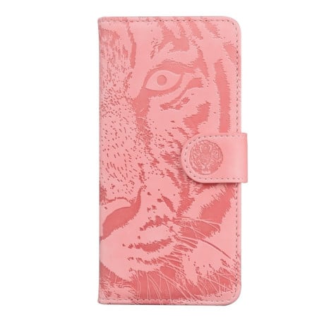 Чохол-книга Tiger Embossing для Realme 12 Pro / 12 Pro+ - рожевий