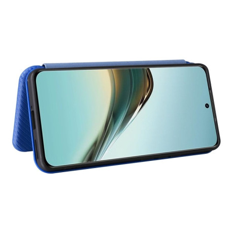 Чохол-книжка Carbon Fiber Texture на Realme 13 Pro / 13 Pro+ - синій