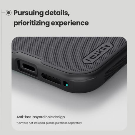 Чохол NILLKIN Frosted Shield Pro гібрид з матовим покриттям на iPhone 17 Pro - сірий