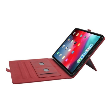 Кожаный чехол- книжка Double Holder на iPad Pro 12.9 inch 2018-красный